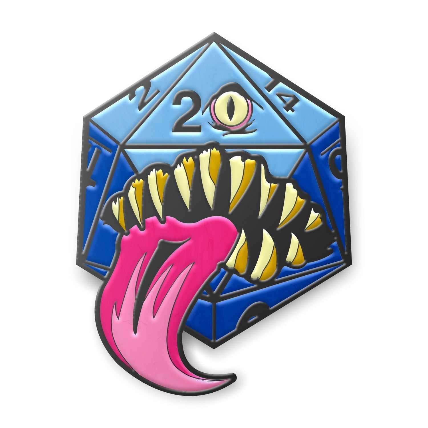 d&d adventuring gear Mimic Die Enamel Pin
